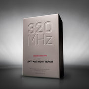 Product packaging with '320 MHz' branding on a gray background