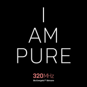 text i am pure on black background