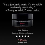 another trinny woodall quote about the product resurfacing mask saying it's a fantastic mask.