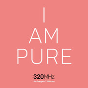 i am pure text on pink coral background