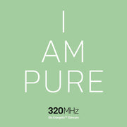 i am pure slogan on green background