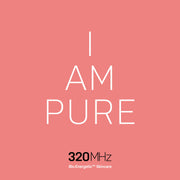I Am PURE on pink background