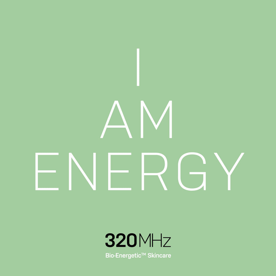 i am energy slogan on green bakground