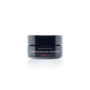 Hydration recovery serum mask jar on a white background