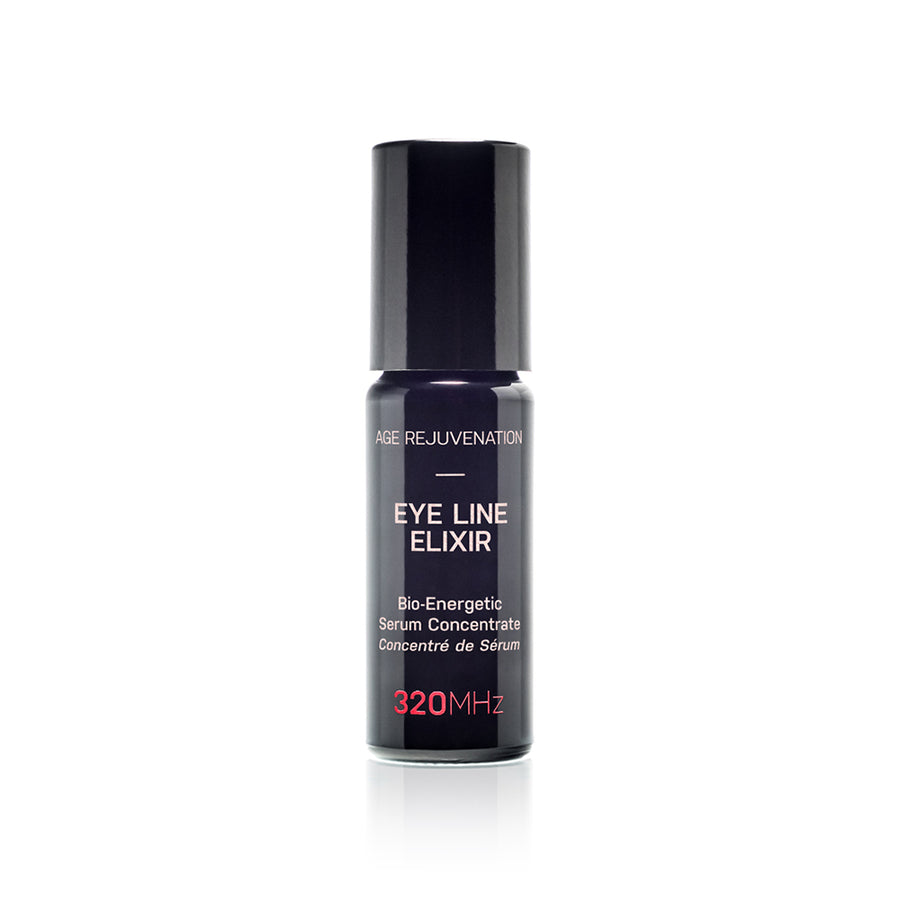 Eye line elixir bottle on a white background